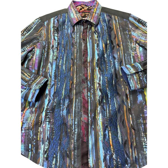 Robert Graham Limited Edition Shirt Kathleens Blues Embroidery Ocean Surf 2XL - Picture 3 of 8